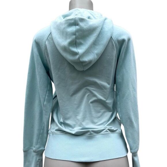 Nike Hoodie Anorak Sweatshirt Youth Girls Large Seafoam Green Full Zip Thumbhole - Picture 7 of 12